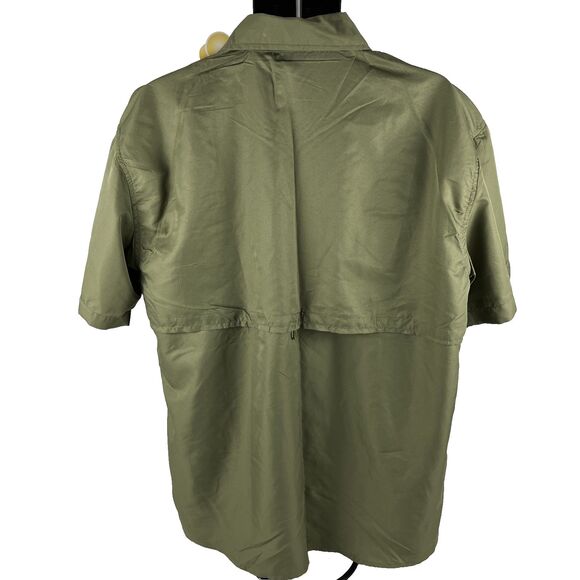 New Mens Canyon Creek SS Vented Fishing Outdoor Shirt Size XL UPF 40 Olive NWT - Picture 4 of 7
